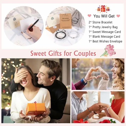 Vista 6 de UNGENT THEM Pulseras con texto en inglés "I Love You" en 100 idiomas para parejas, regalos para mis hombres, novio, novia, marido, mi amor, alma