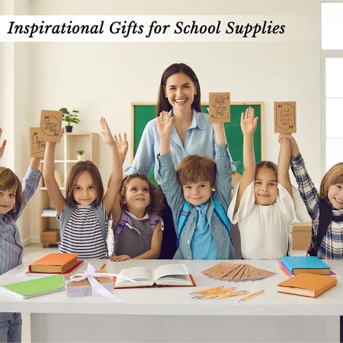 Vista 6 de Fulmoon 60 bolígrafos motivacionales, cuadernos inspiradores, regalos a granel, bolígrafos inspiradores, almohadillas de notas pequeñas, regalos