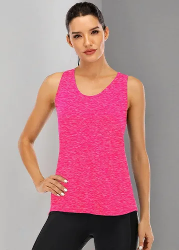 Vista 3 de ICTIVE - Camiseta deportiva sin mangas con espalda cruzada, para mujer, ideal para yoga