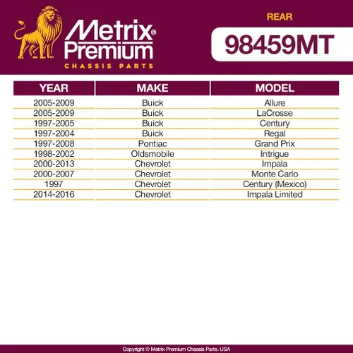 Vista 3 de Metrix Premium Chassis Parts - Kit de 2 eslabones estabilizadores de barra estabilizadora trasera para Buick Allure 05-09, Pontiac Grand Prix 97-08