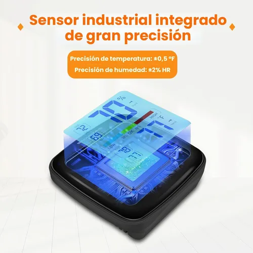 Vista 6 de SC42 higrómetro digital profesional, termómetro interior medidor de humedad ambiental y calibración de precisión profesional Calibración