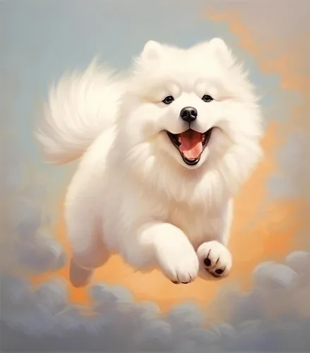 Vista 9 de ZMHZMY Pintura por números DIY blanco samoyedo perro arte pintura al óleo regalo único decoración del hogar accesorios 15.7x19.7 in sin marco