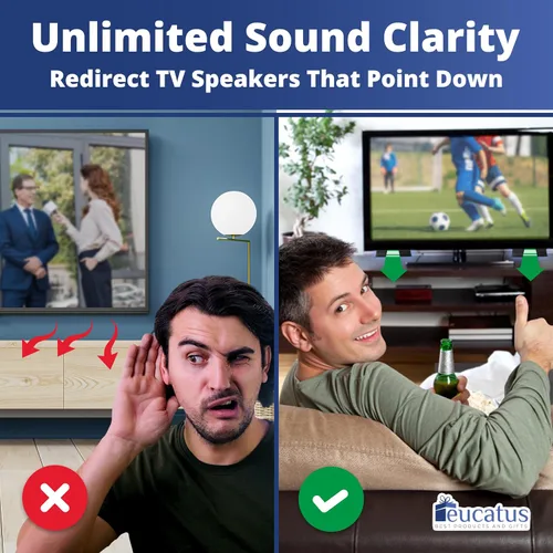 Vista 2 de EUCATUS BEST PRODUCTS & GIFTS Conjunto de Amplificador Pasivo para Altavoz de TV: Redirige el Sonido de Cine en Casa Hacia Ti, No Hacia el Piso.
