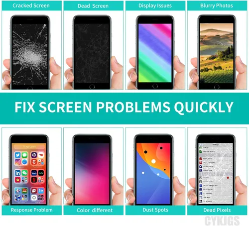 Vista 4 de Pantalla de repuesto para iPhone 8 SE de segunda generación con botón de inicio 3D Touch LCD Display Digitizer Black 4.7" Full Assembly for SE