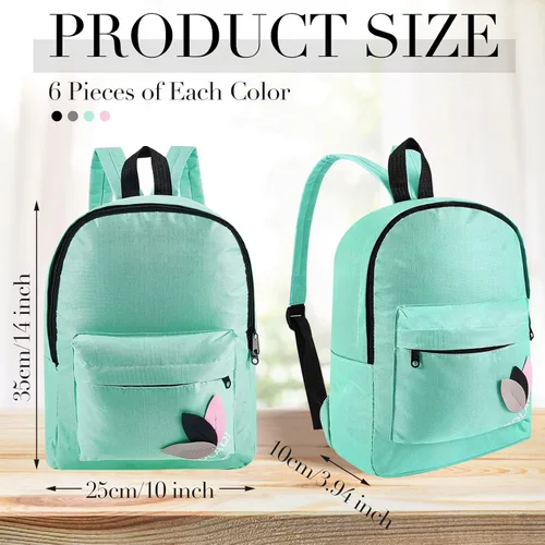 Vista 2 de Amylove 24 mochilas clásicas a granel de 14 pulgadas para niños y niñas, mochila escolar de varios colores, mochila escolar unisex a granel
