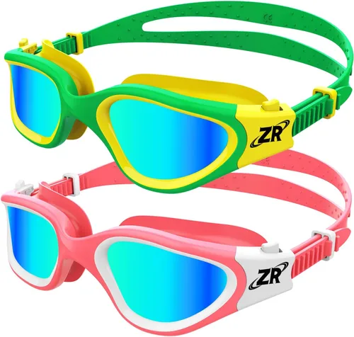 Vista 7 de ZIONOR Gafas de natación para niños, paquete de 2 gafas de natación polarizadas G1MINI para niñas/niños