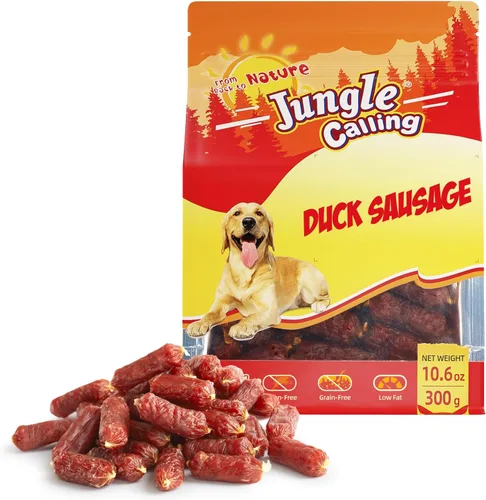 Vista 11 de Jungle Calling - Golosinas suaves de salchicha de res para perros pequeños y medianos, 10.6 onzas