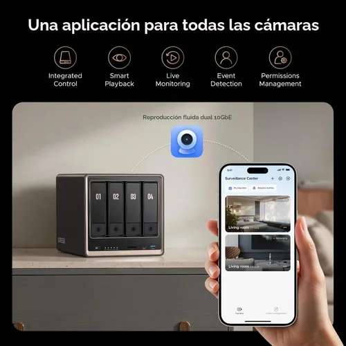 Vista 4 de UGREEN NAS DXP4800 GT de 4 bahías para creadores, entusiastas