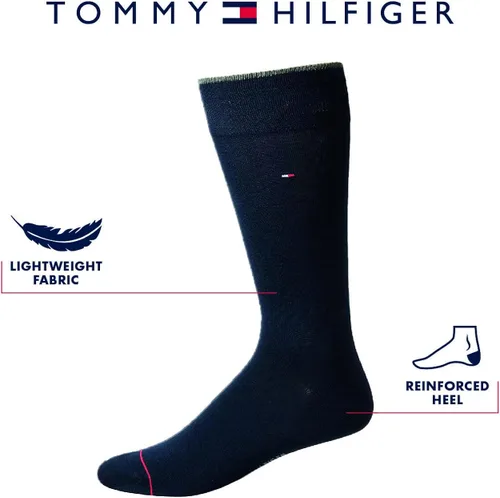 Vista 2 de Tommy Hilfiger Calcetines de vestir para hombre calcetines ligeros y cómodos paquete de 10