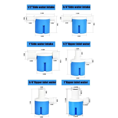 Vista 6 de 1/2" 3/4" 1" Automatic Water Level Control Valve Float Ball Valve Tank Tower Pool Float Water Inlet Valve Automatic Stop(3/4",Upper Inlet Water)