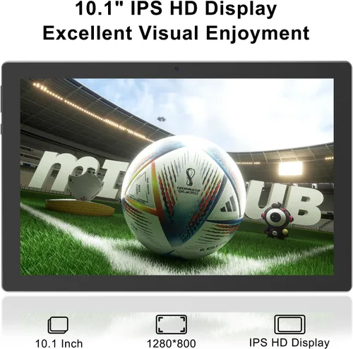 Vista 4 de Tablet Android 15 de 10 pulgadas con funda, 12 GB de RAM + 64 GB de ROM (expandible a 1 TB), tablet con procesador de cuatro núcleos, 5G WiFi 6