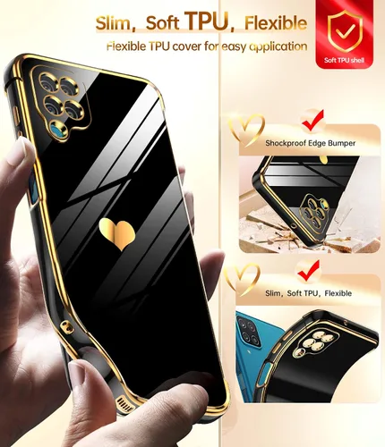 Vista 3 de LeYi para Samsung Galaxy A12 Funda: con Protector de Pantalla de Vidrio Templado [2 Piezas]+ Protección Completa para Lentes de Cámara, Detalle