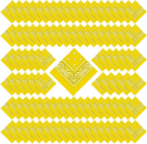 Vista 13 de 100 bandanas a granel, bandanas de cachemira para hombres y mujeres