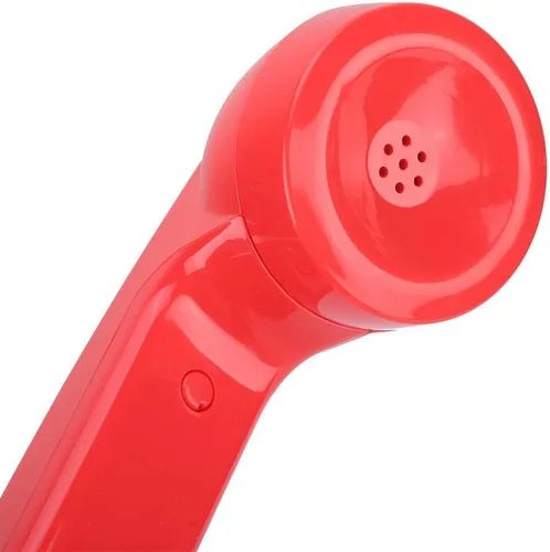 Vista 4 de Teléfono con cable Retro Rotary Dial Teléfono con cable Teléfono fijo de escritorio vintage (rojo)