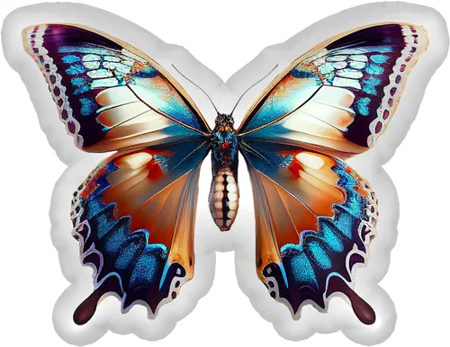 Vista 6 de Almohada de mariposa suave con forma de decoración para dormitorio, sala de estar, habitación de niños, sofá, oficina, coche, 12 pulgadas Mariposa 01