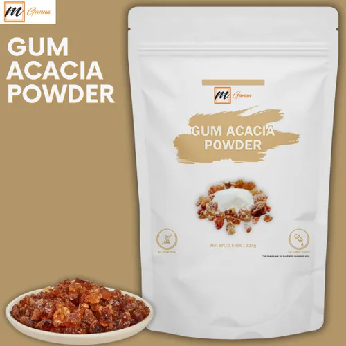 Vista 3 de mGanna Gum Acacia/Gum Arabic/Acacia Senegal Powder Fibra prebiótica natural Grado alimenticio y cosmético 227 g / 0.5 lbs