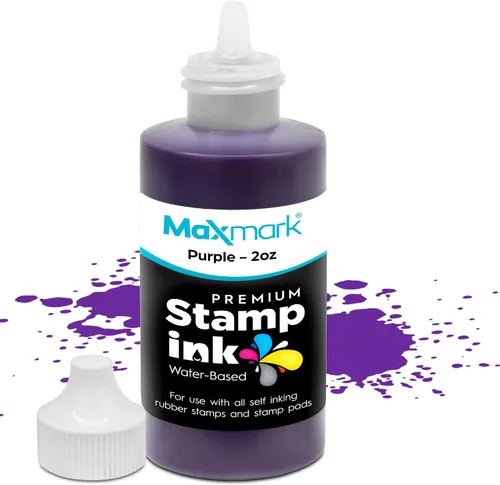 Vista 61 de MaxMark Premium - Tinta de recarga con punta de control en botella para sellos autoentintados, color negro - 1 onza