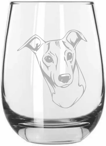 Vista 77 de Shar Pei (chino) - Vaso de vino sin tallo grabado para perro, 15.25 onzas