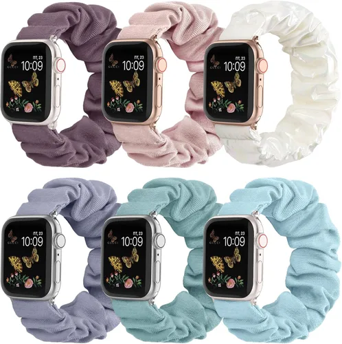 Vista 11 de Recoppa - Correa elástica compatible con Apple Watch de 1.49, 1.61, 1.65, 1.57, 1.73 y 1.77 pulgadas, con bonito estampado, banda elástica