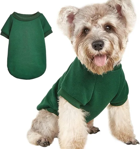 Vista 23 de Suéter para cachorros para perros pequeños, ropa cálida de invierno para gatos, sudadera para mascotas, ropa de punto, ropa de perro y gatito Negro