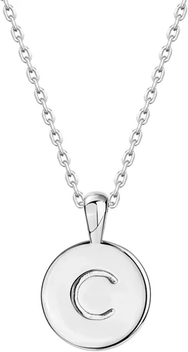 Vista 25 de PAVOI - Collar con dije de letra inicial chapado en oro de 14 quilates para mujer Collar con inicial alfabética de oro