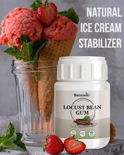 Vista 5 de Goma de algarroba en polvo 4 onzas – Goma de algarrobo por benosen • Espesante y estabilizador natural de grado alimenticio para helados, salsas