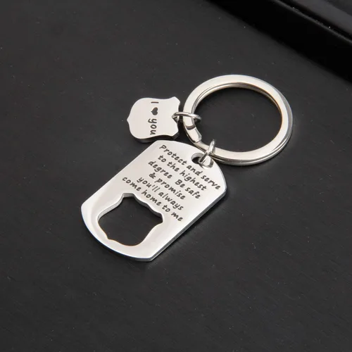 Vista 4 de Ensianth - Llavero de policía, regalo para marido o policía