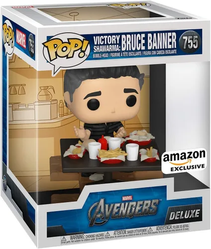 Vista 2 de Funko Pop Deluxe, Marvel: Serie de Vengadores Victory Shawarma - Figura de Bruce Banner 1 de 6 - Exclusivo de Amazon - Figura de vinilo
