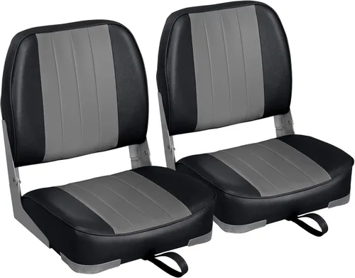 Vista 9 de 2 asientos Leader Accessories plegables, de respaldo bajo, para embarcación