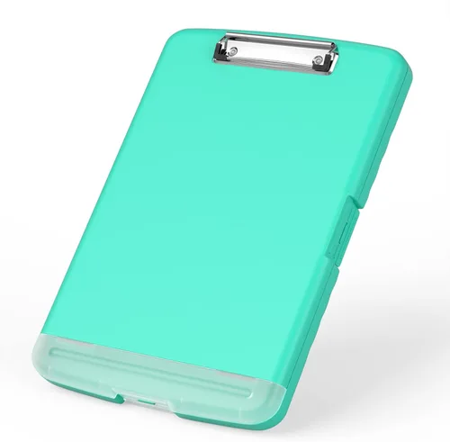 Vista 17 de Rimilak Portapapeles de plástico con almacenamiento, portafolio de enfermería de alta capacidad 8.5 x 11 con soporte para bolígrafo, tamaño 14.2 x