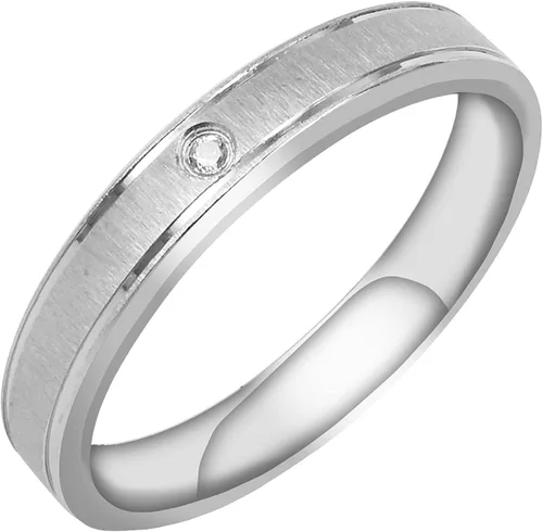 Vista 2 de Everstone Anillo plano personalizado con grabado mate y cepillado para hombres, mujeres, hombres, mujeres, para su novio, para novia, anillo