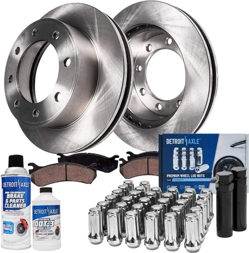 Vista 57 de Detroit Axle - 4 rotores de freno para Ford 1994-2004 Mustang, rotores de freno de disco delanteros y traseros 1995 1996 1997 1998 1999 2000 2001