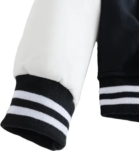 Vista 4 de babyhealthy - Chaqueta de béisbol universitaria para mujer, informal, ligera, rompevientos, estilo aviador y estilo letterman