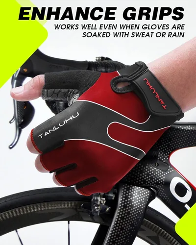 Vista 3 de Tanluhu - Guantes de ciclismo para hombre y mujer