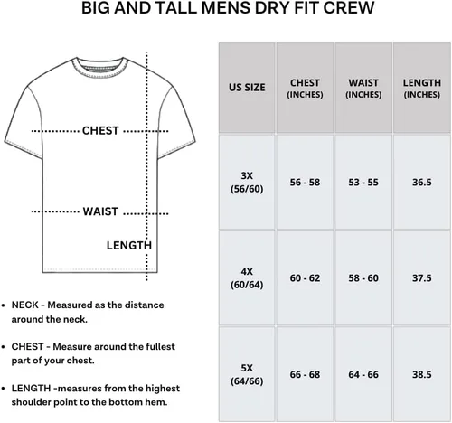 Vista 5 de Real Essentials Paquete de 3 Camiseta de manga larga y corta para hombre, tallas grandes y altas, para hombre (3XT-5XT)