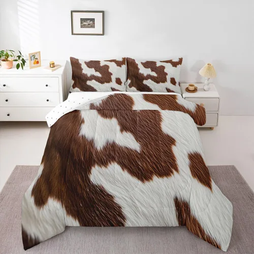 Vista 13 de Feelyou Juego de edredón de animales de la selva para todas las estaciones, juego de ropa de cama con 1 funda de almohada de microfibra de elefante