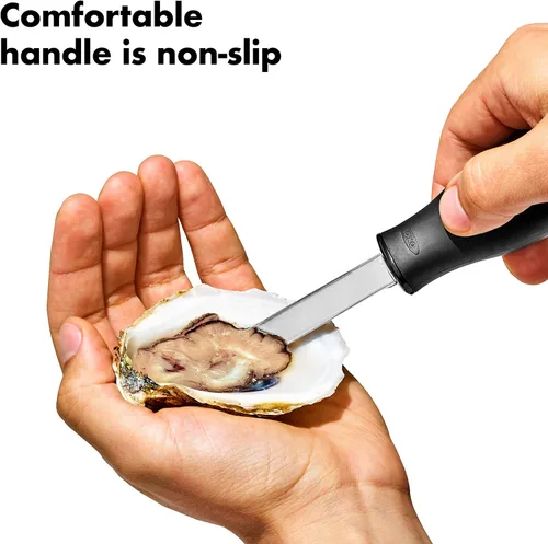 Vista 5 de OXO Good Grips Cuchillo para ostras de acero inoxidable con mango antideslizante