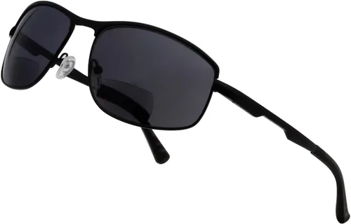 Vista 20 de BFOCO Gafas de sol bifocales con bisagras metálicas y sin tornillos para hombre - Sports Bifocal Sunnies (negro brillante) +1.00