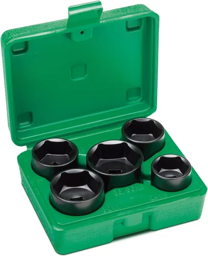 Vista 8 de Steel Vision Juego de 7 piezas de vasos de filtro de aceite de perfil bajo, kit de herramientas de extracción de tapa de filtro de aceite de 3/8