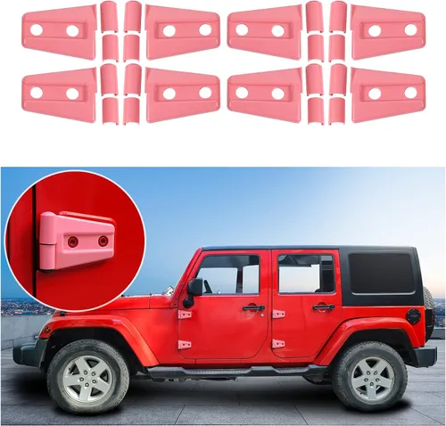 Vista 28 de 4 cubiertas protectoras de bisagra de puerta para Jeep Wrangler JK 2007-2018 de 2 puertas (negro)