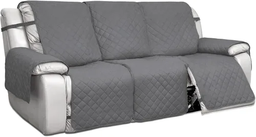 Vista 11 de PureFit Fundas de Sofá Reversibles Resistentes al Agua para Sofá Reclinable de 3 Asientos - Funda Antideslizante para Sofá Reclinable Dividido de 3