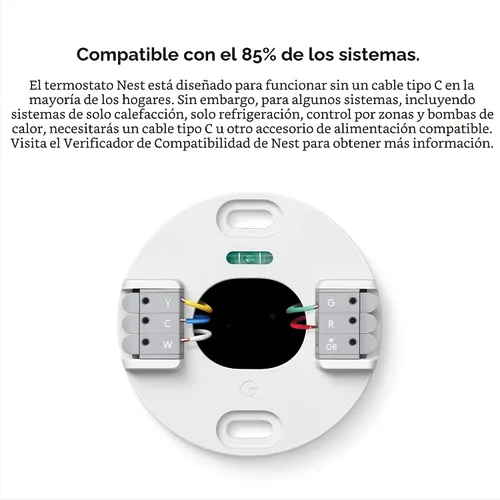 Vista 3 de Termostato Google Nest - Termostato inteligente para el hogar - Termostato programable con Wifi - Niebla