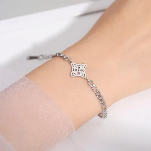Vista 36 de Pulsera de nudo de bruja, nudo celta, símbolo de Wicca pagana, nudo mágico, pulsera de joyería de brujería, pulsera de acero inoxidable ajustable