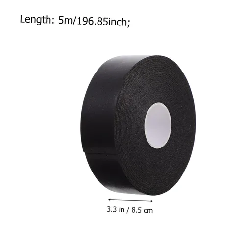 Vista 2 de minkissy Cinta de extensión de pestañas de espuma negra 5 rollos 16.4 ft x 1 in