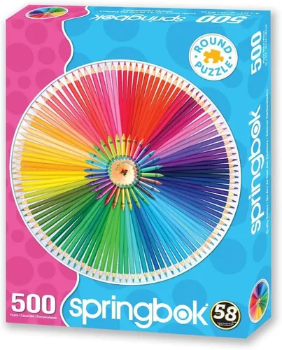 Vista 2 de Springbok Crafy Colors - Rompecabezas redondo de 500 piezas para adultos Colores artesanales