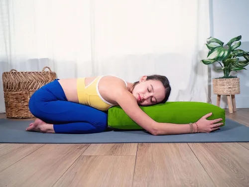 Vista 63 de Sol Living Almohada de yoga rectangular para meditación, accesorios de meditación de algodón, almohada de meditación restaurativa de yoga, almohada