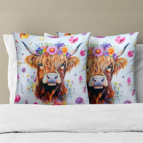 Vista 162 de Giwawa Juego de 2 fundas de almohada decorativas con diseño floral de girasol de 16 x 16 pulgadas, fundas de cojín decorativas para el hogar, sofá