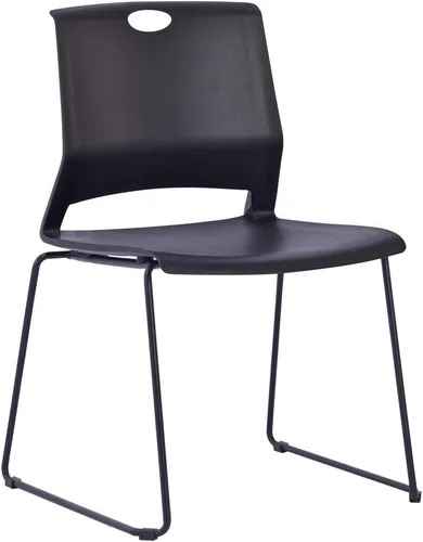 Vista 3 de Sidanli Black Stacking Chairs Set of 4, Stackable Chairs for Waiting Room