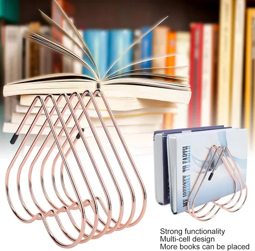 Vista 3 de Organizador de libros de escritorio, estante telescópico para libros, suministros de manualidades, organizador de archivos, soporte de archivos