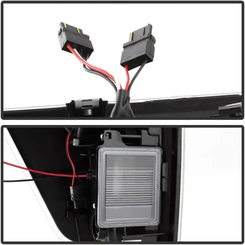 Vista 6 de ACANII - Para Nissan Titan 5.6L de 2004 a 2015, camión [nuevo estilo de tubo de luz LED], juego de luces traseras y luces de freno, set izquierdo +